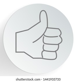 Hand Thumb Up icon. Vector illustration.