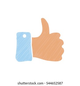 Hand thumb up icon vector illustration graphic design