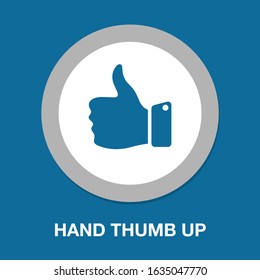 hand thumb up icon - vector like, social media symbol