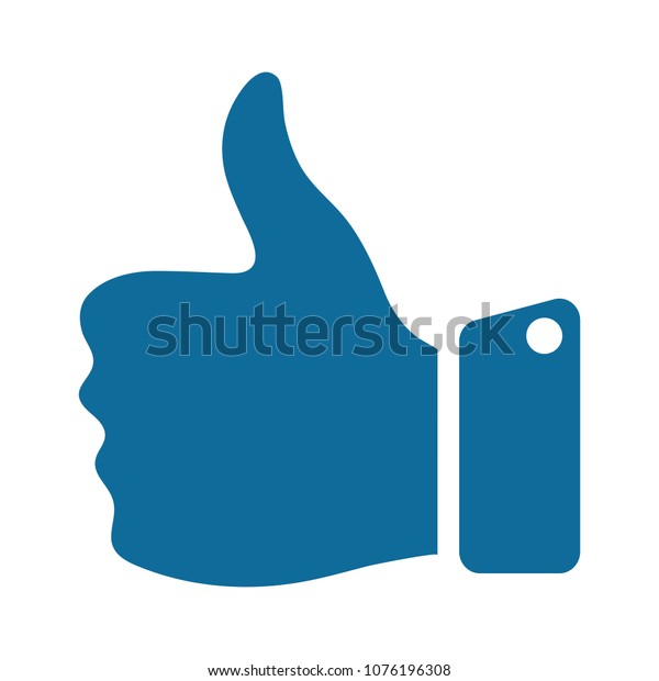 Hand Thumb Icon Vector Like Social Stock Vector (Royalty Free) 1076196308