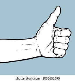 hand thumb up illustration vector