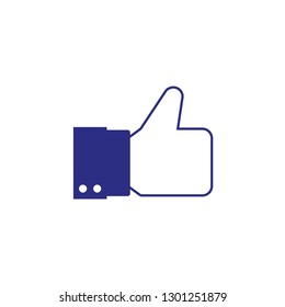 Hand thumb up illustration vector symbol sign gesture.