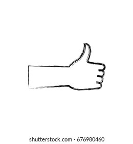 hand with thumb up like ok gesture icon