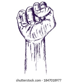 hand with thumb up, doodle