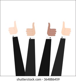 Hand with thumb up. Like. Positive feedback