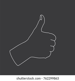 Hand with thumb up, vector illustration design. Hands collection.