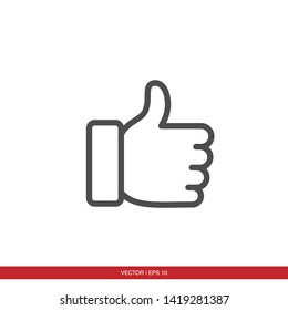 Hand Thumbs Up Icon vector