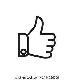 Hand Thumbs Up Icon Vector Illustration