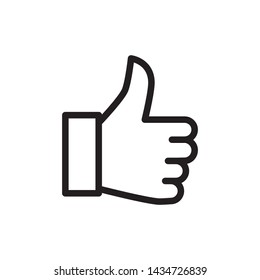 Hand Thumbs Up Icon Vector Illustration