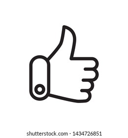 Hand Thumbs Up Icon Vector Illustration