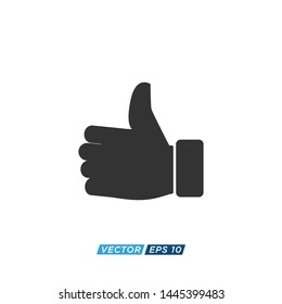 Hand Thumbs Up Icon Vector Illustration