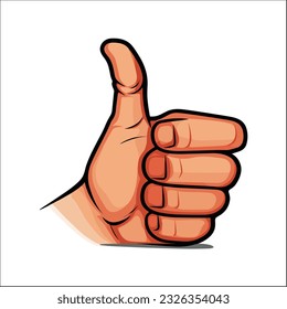 mano con el símbolo para arriba Illustration vector 
