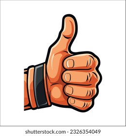 hand with thumbs up symbol Illustration vector 
