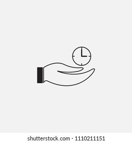 hand and time icon template design