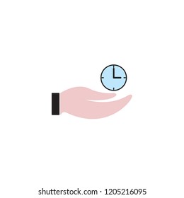 hand and time icon template design