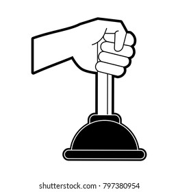 Hand with toilet pump