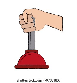 Hand with toilet pump