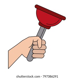 Hand with toilet pump
