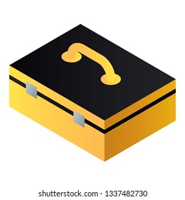 Hand tool box icon. Isometric of hand tool box vector icon for web design isolated on white background