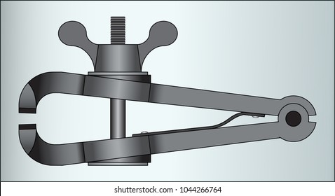 hand tool for clamping and fixing metal and wooden parts
