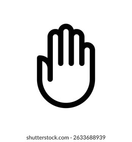 Hand tool. Editable stroke vector icon.
