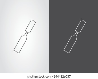 Hand Tool Files Steel Metal Working Icon Symbol Black White Outline