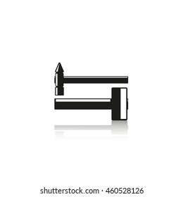 Hand tool. Hammers. Vector icon.