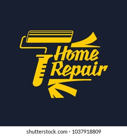 Hand tool for home renovation and construction. House repair poster. Vector illustration and template.