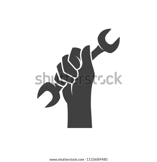 Hand tool icons in black\
and white. Automotive vehicle maintenance service. Vector\
illustrations.