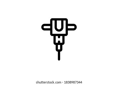 Icono de contorno de herramienta de mano - Perforación
