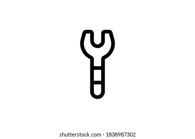 Hand Tool Outline Icon - Garage Wrench