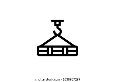 Hand Tool Outline Icon - Lifting Crane