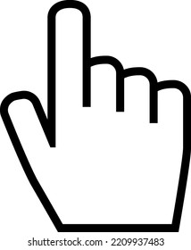 Hand tool pointer. Click cursor. Pressing finger symbol