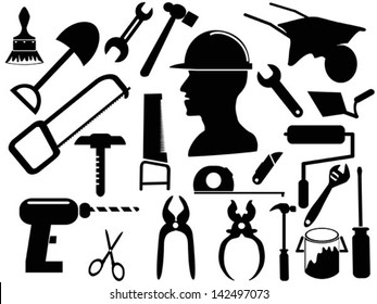 hand tool silhouettes