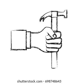 Hand with tool Vector Illustration