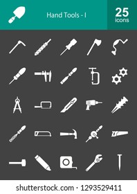 Hand Tools Glyph Icons