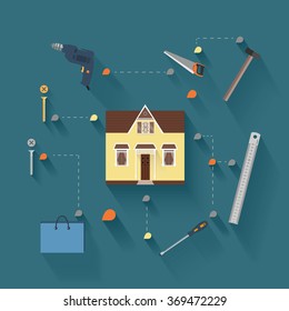Hand tools for home renovation and construction.