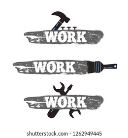 Hand tools icon. Flat design. Vector illustration.