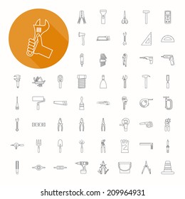 Hand tools icons , eps10 vector format