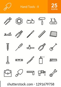 Hand Tools Line Icons