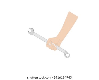 Hand tools on a white background.