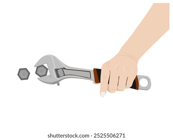 Hand tools on a white background.