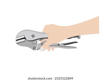 Hand tools on a white background.