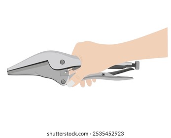 Hand tools on a white background.