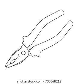 hand tools, pliers vector icon on white background, icon, cutter