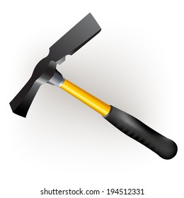 Hand tools series. Hammer, isolated on a white background. Vector illustration 