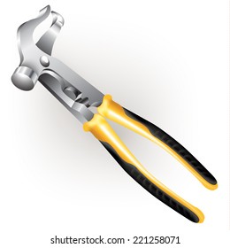 Hand tools series. Pliers, isolated on a white background. Vector illustration