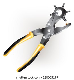 Hand tools series. Wire strippers (pliers), isolated on a white background. Vector illustration