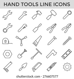 hand tools symbol icons set vector