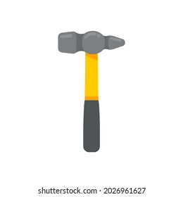 Hand tools vector. Hammer made of hardened steel for hammering nails.